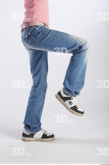 Leg Woman Animation references White Casual Jeans Slim