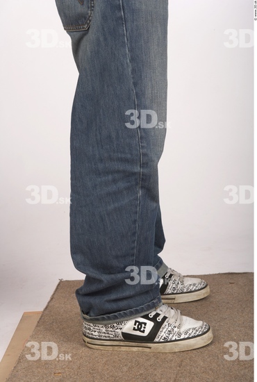 Calf Man Casual Jeans Average Studio photo references