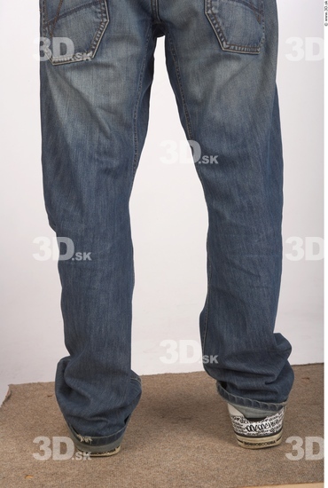 Calf Man Casual Jeans Average Studio photo references