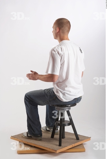 Whole Body Man Artistic poses White Casual