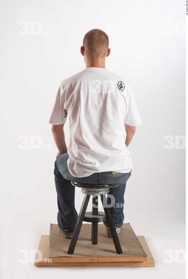 Whole Body Man Artistic poses White Casual