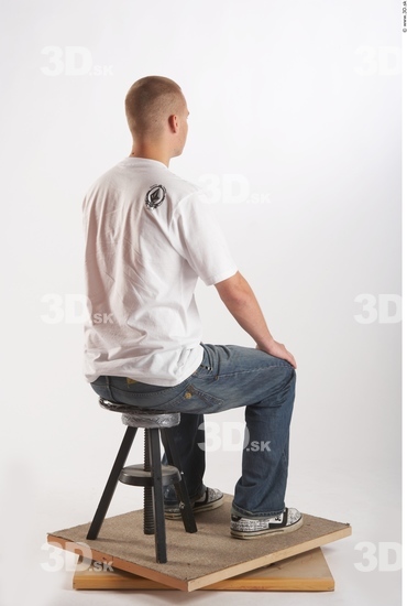 Whole Body Man Artistic poses White Casual