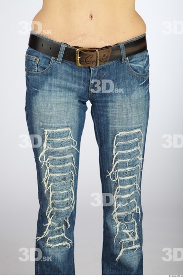 Thigh Whole Body Woman Casual Jeans Average Studio photo references