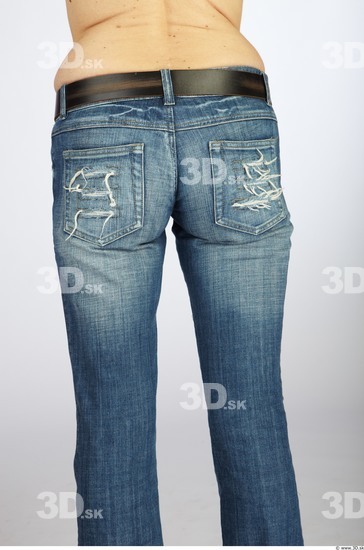 Thigh Whole Body Woman Casual Jeans Average Studio photo references