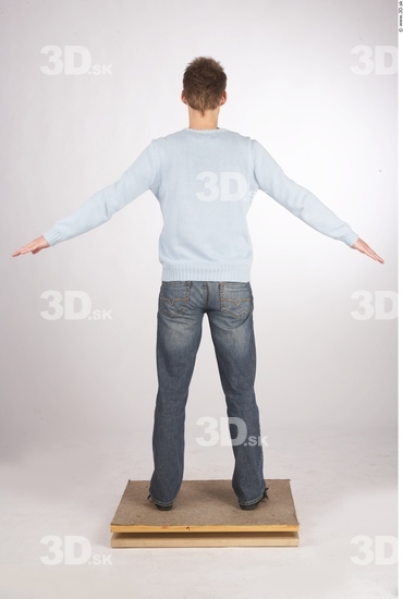 Whole Body Man Animation references Nude Casual Athletic Studio photo references