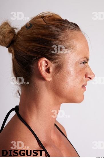Head Emotions Woman Pose with knife White Muscular