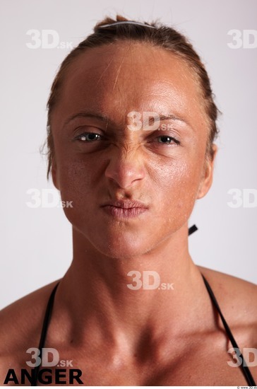 Head Emotions Woman White Muscular