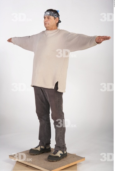 Whole Body Man White Nude Overweight Male Studio Poses