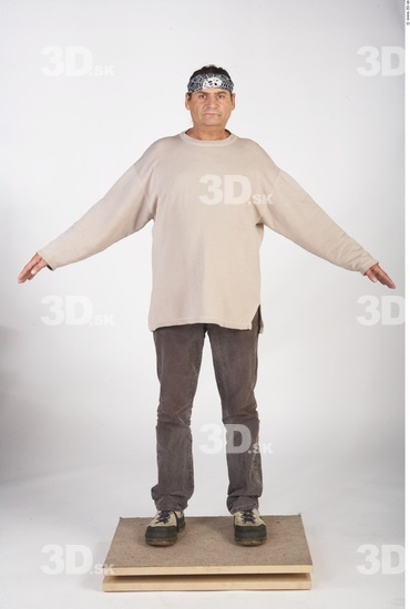 Whole Body Man White Nude Overweight Male Studio Poses