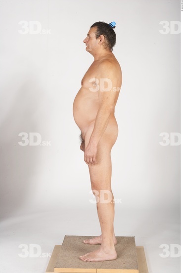 Whole Body Man White Nude Overweight Male Studio Poses