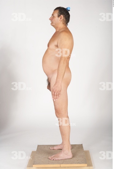 Whole Body Man White Nude Overweight Male Studio Poses