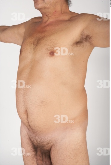 Whole Body Man White Nude Overweight Male Studio Poses