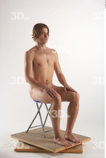 Whole Body Man Artistic poses White Nude Athletic