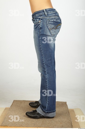 Leg Whole Body Woman Nude Casual Jeans Athletic Studio photo references