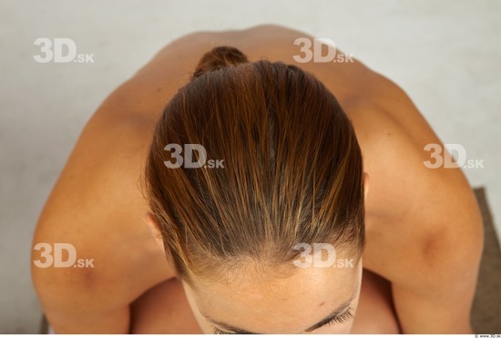 Whole Body Head Woman Animation references Nude Athletic Studio photo references