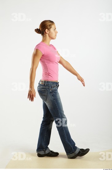 Whole Body Woman Animation references Nude Casual Athletic Studio photo references