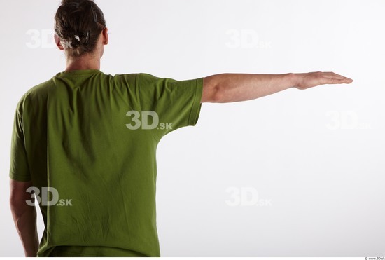 Arm Man Animation references White Casual T shirt Muscular