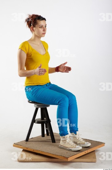 Whole Body Woman Artistic poses White Casual Average