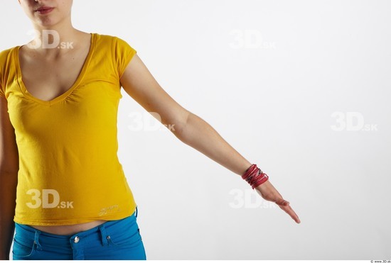 Arm Woman Animation references White Casual T shirt Average