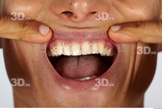 Teeth Man Muscular Studio photo references