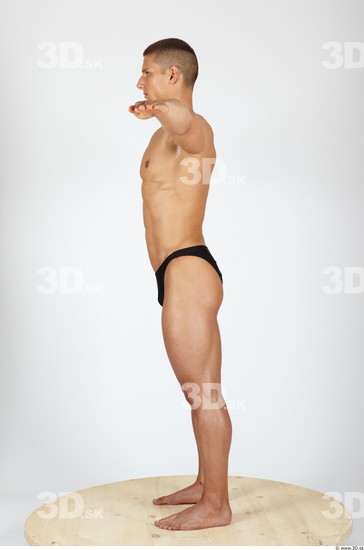 Whole Body Man T poses Sports Swimsuit Muscular Studio photo references