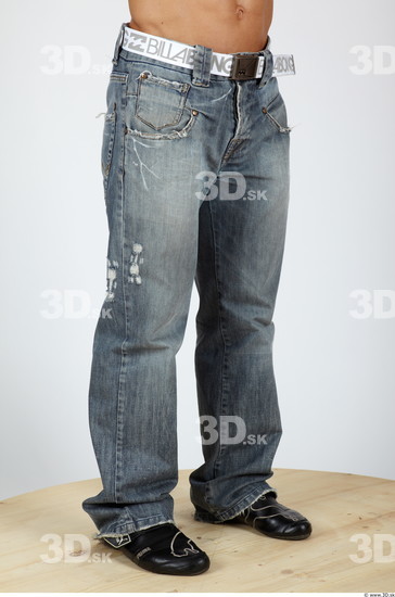 Leg Man Casual Jeans Muscular Studio photo references