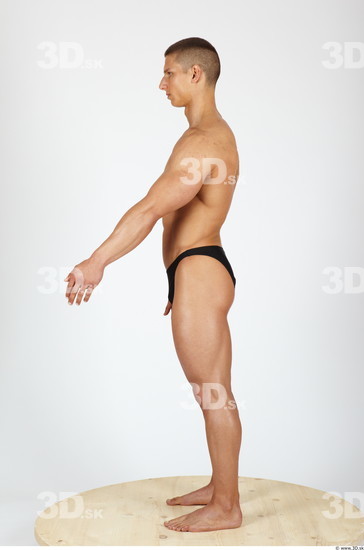 Whole Body Man Animation references Sports Swimsuit Muscular Studio photo references