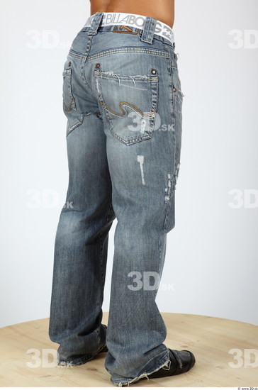 Leg Man Casual Jeans Muscular Studio photo references