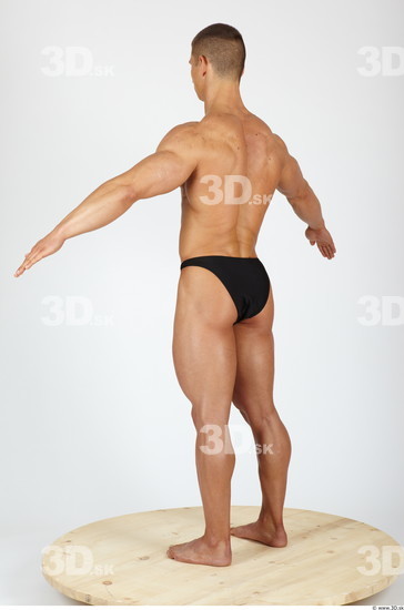 Whole Body Man Animation references Sports Swimsuit Muscular Studio photo references