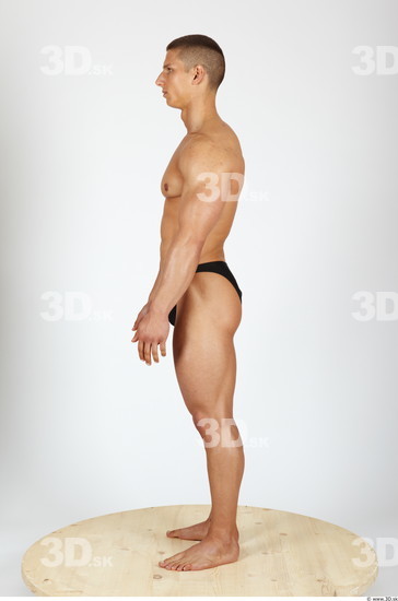 Whole Body Man Animation references Sports Swimsuit Muscular Studio photo references