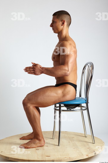 Whole Body Man Artistic poses White Sports Muscular