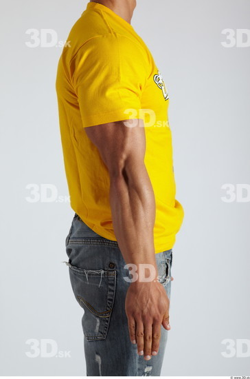 Arm Man Animation references White Casual T shirt Muscular