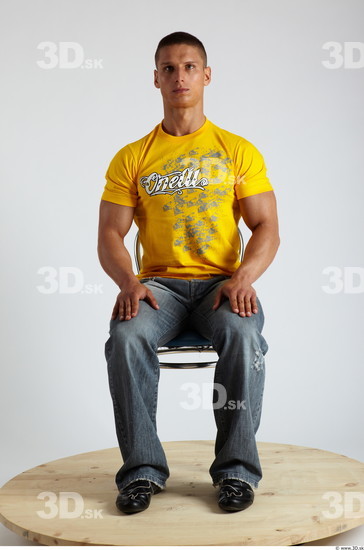 Whole Body Man Artistic poses White Casual Muscular