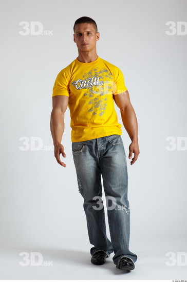 Whole Body Man Animation references White Casual Muscular