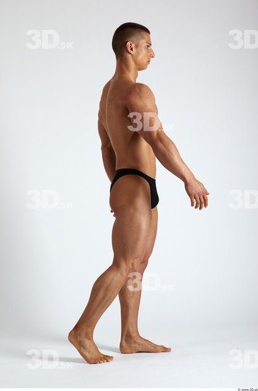 Whole Body Man Animation references White Sports Swimsuit Muscular