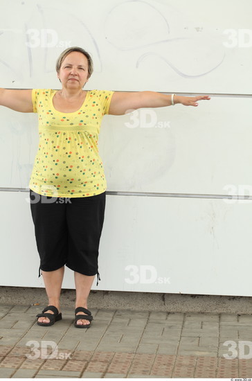 Whole Body Woman T poses Casual Overweight Street photo references