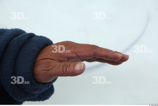 Hand Man White Overweight Wrinkles