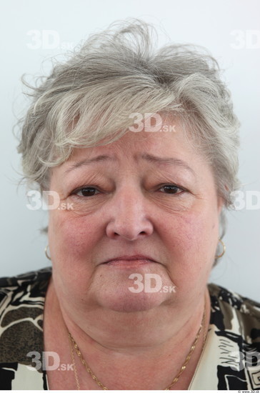 Head Woman White Overweight Wrinkles