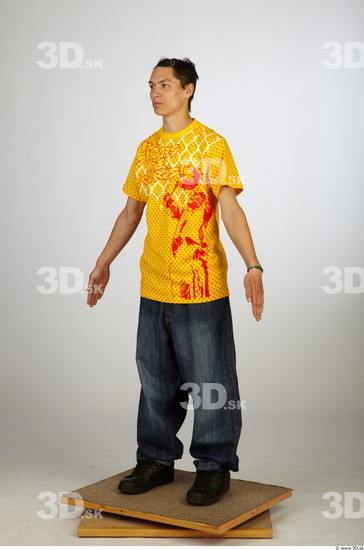 Whole Body Man Animation references Asian Casual Average Studio photo references