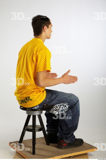 Whole Body Man Artistic poses Asian Casual Average Studio photo references