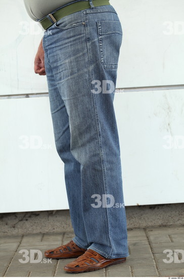 Leg Man Casual Jeans Overweight Street photo references