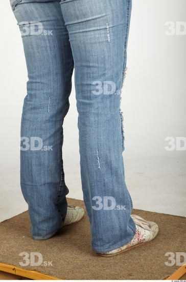 Leg Whole Body Woman Nude Casual Jeans Chubby Studio photo references