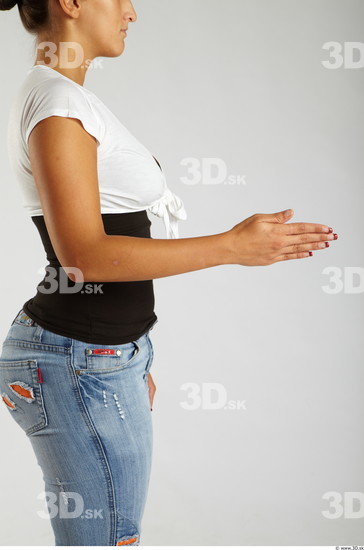 Upper Body Whole Body Woman Animation references Casual Shirt T shirt Chubby Studio photo references