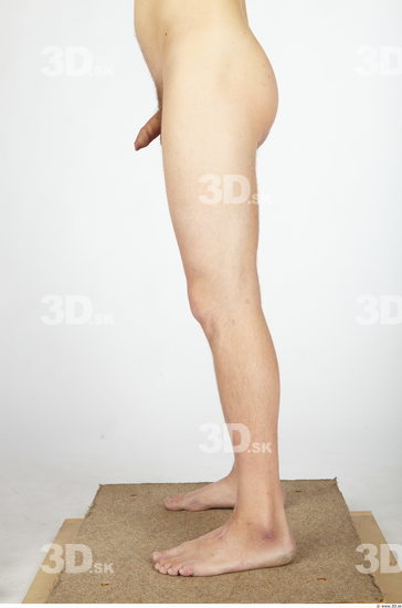 Leg Whole Body Man Animation references Nude Slim Studio photo references