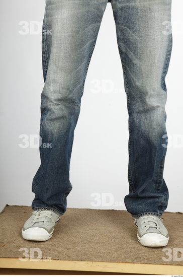 Calf Whole Body Man Animation references Nude Casual Jeans Slim Studio photo references