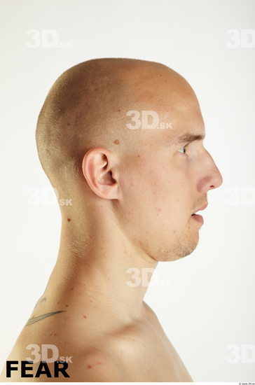 Head Emotions Man White Slim Bald