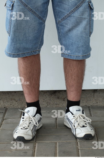 Calf Man White Casual Jeans Slim
