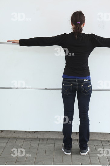 Whole Body Woman T poses Casual Slim Street photo references