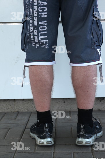 Thigh Man Sports Shorts Average Street photo references