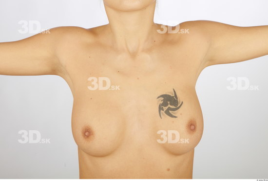 Chest Woman Animation references Tattoo Nude Slim Studio photo references